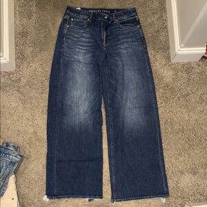American Eagle low rise baggy wide leg